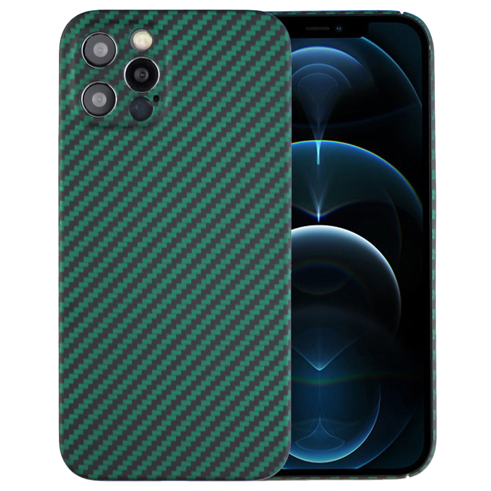For iPhone 12 Pro 6.1 inch Precise Cutout Carbon Fiber / Wavy Texture Aramid Fiber Back Case Protective Cover - Wavy / Orange For iPhone 12 Pro 6.1 inch Precise Cutout Carbon Fiber / Wavy Texture Aramid Fiber Back Case Protective Cover - Wavy / Orange